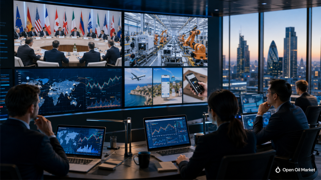 Mercados globales 18 de mayo de 2026, analistas evalúan la reunión del G7, la producción industrial de China y los informes corporativos de Baidu, Ryanair, Trip.com y XP Inc.