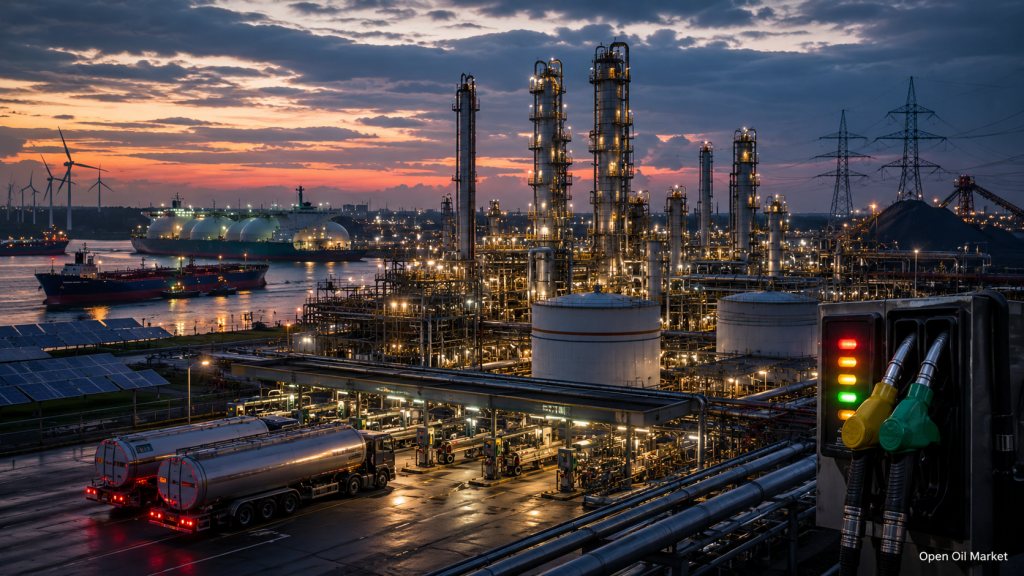 Mercado energético mundial el 11 de julio de 2026 — refinería, buques, GNL, energías renovables y electricidad.