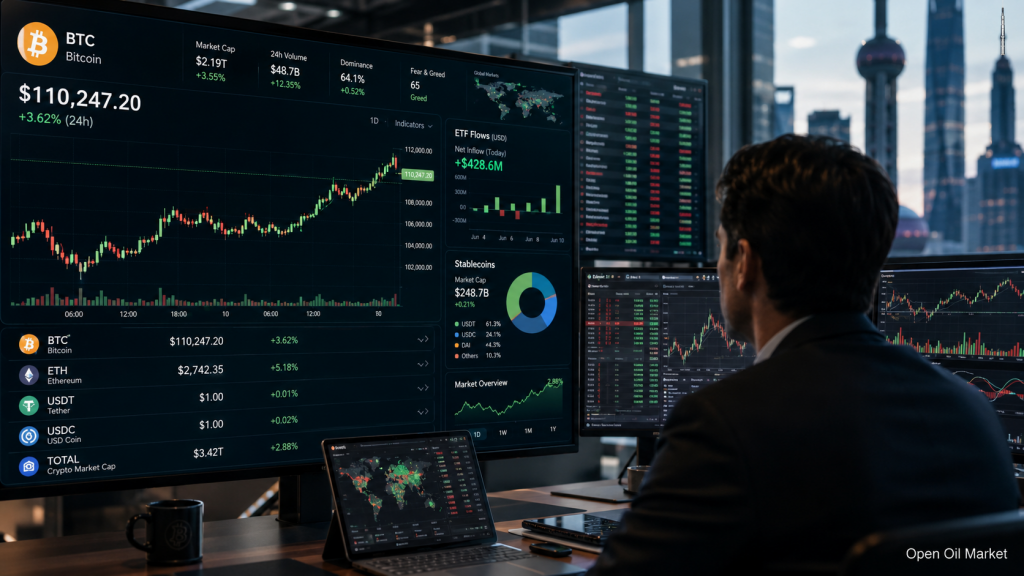 Noticias de criptomonedas, miércoles 10 de junio de 2026: Bitcoin verifica la resiliencia del mercado, mientras que los stablecoins y ETFs marcan el rumbo para los inversores.