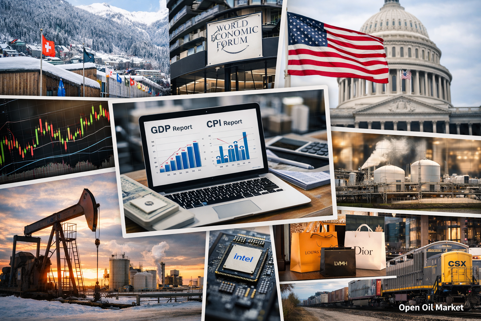Eventos económicos e informes corporativos - jueves, 22 de enero de 2026: Foro Económico Mundial, CPI EE. UU. y PIB EE. UU.