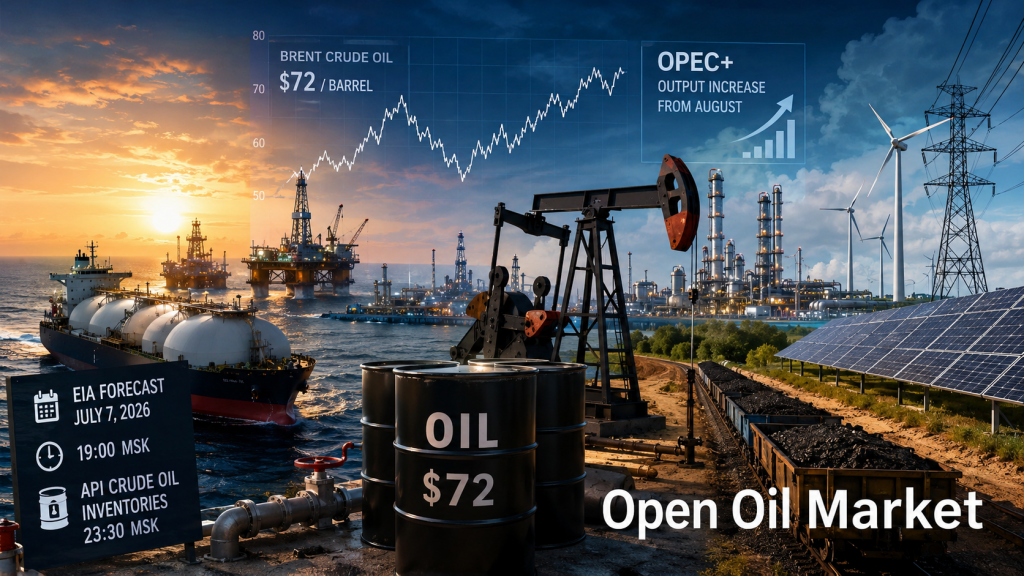Noticias petróleo y energía — martes, 7 de julio de 2026: Brent, OPEC+, pronóstico EIA y reservas API