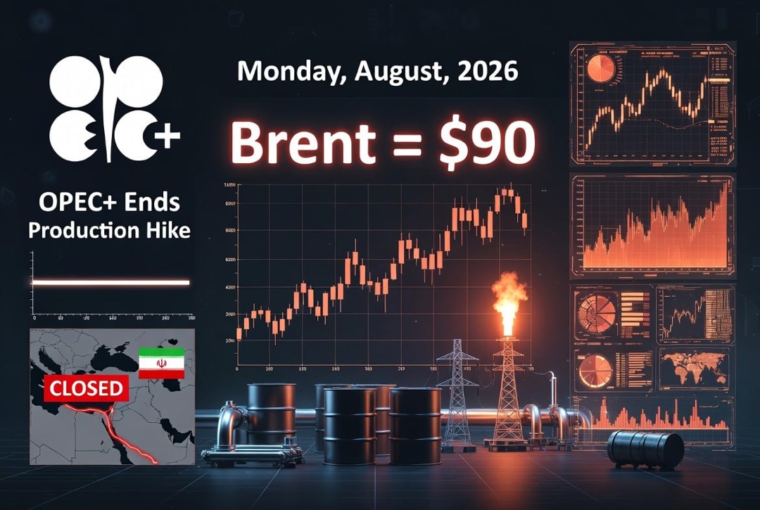 Noticias de petróleo y gas y energía — lunes, 3 de agosto de 2026: OPEP+ concluye el aumento de la producción, Irán mantiene el estrecho de Ormuz cerrado, Brent a $90.