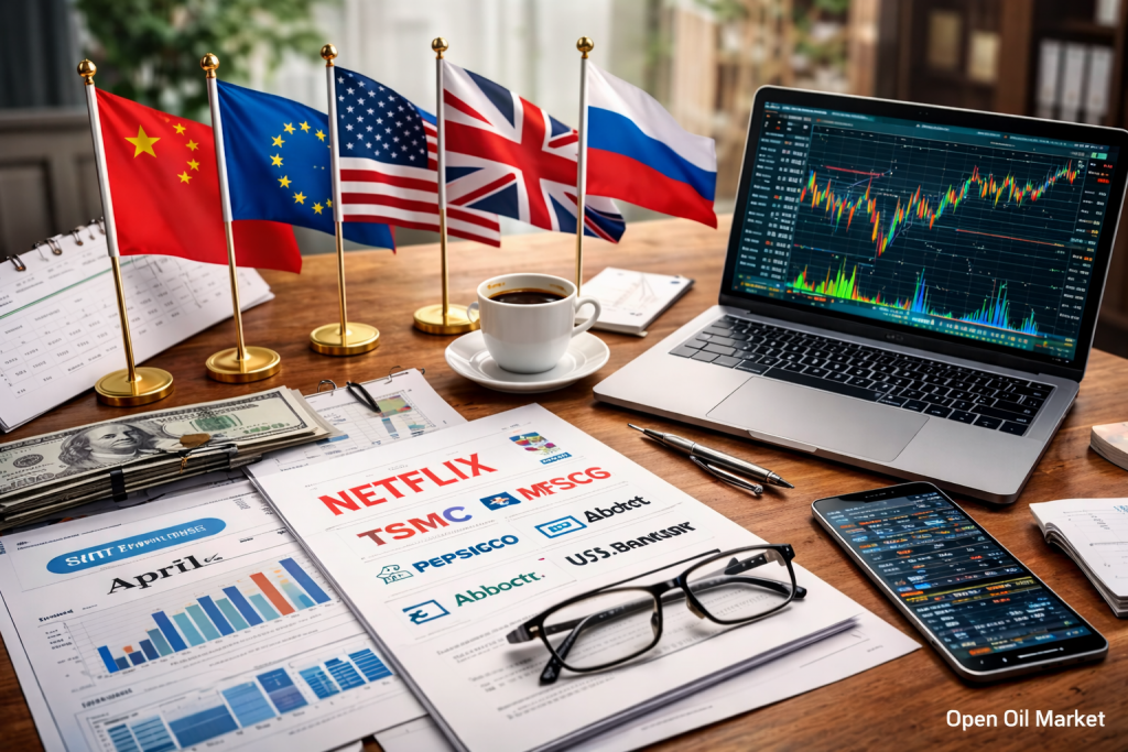Eventos económicos y reportes corporativos - jueves 16 de abril de 2026: PIB de China, CPI de la zona euro e informes de empresas