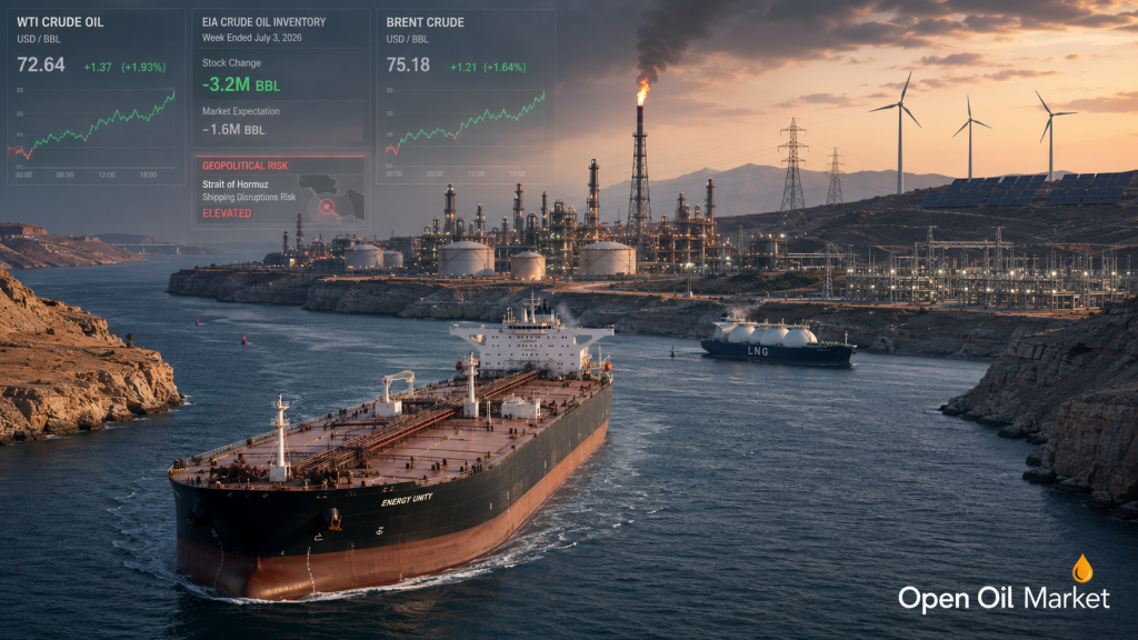 Noticias de petróleo y energía - miércoles, 8 de julio de 2026: Riesgo de Ormuz, reservas de EIA y mercado de productos petroleros