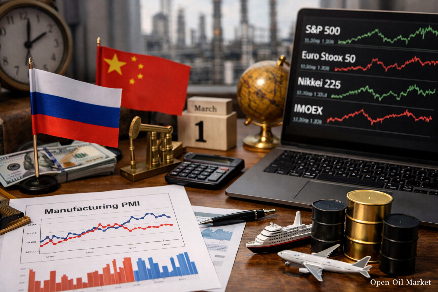 Eventos económicos e informes corporativos — 1 de marzo de 2026: PMI de China y Rusia, mercados globales a inicios de mes