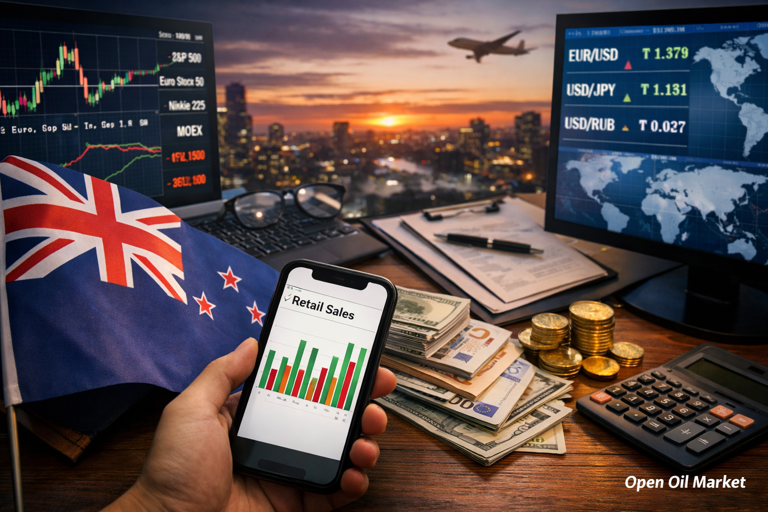 Eventos económicos e informes corporativos - 22 de febrero de 2026: ventas minoristas en Nueva Zelanda y mercados globales.