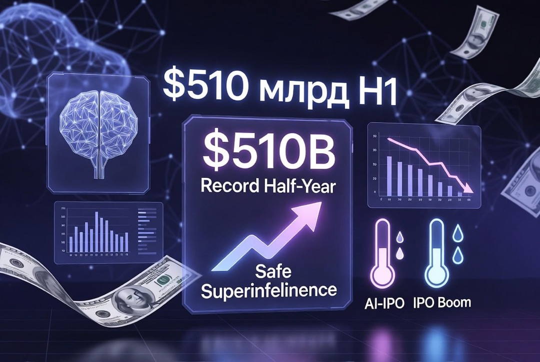 Noticias de startups e inversiones de capital de riesgo - lunes, 3 de agosto de 2026: récord de $510 mil millones en seis meses, megacircuito Safe Superintelligence y los primeros signos de enfriamiento de AI-IPO.