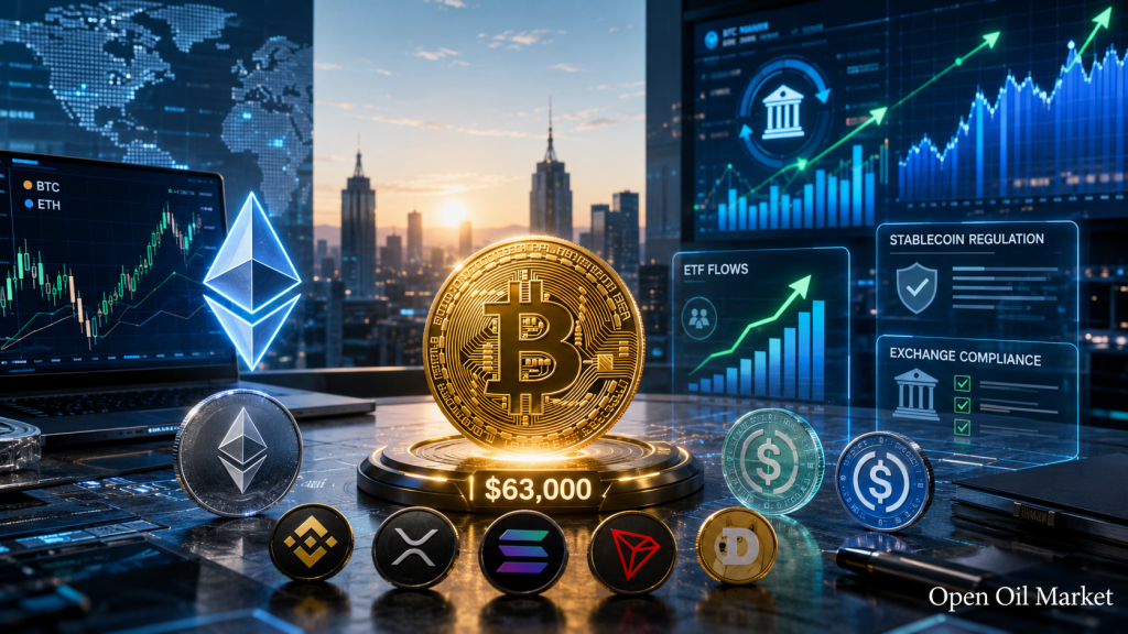 Mercado de criptomonedas 10 de julio de 2026: Bitcoin alrededor de $63,000, Ethereum, top 10 criptomonedas, ETF y stablecoins