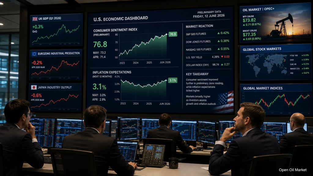 Calendario del Inversor: Índice de Confianza del Consumidor de EE. UU., Expectativas de Inflación, Informe OPEC y Mercados de Valores Mundiales 12 de Junio de 2026