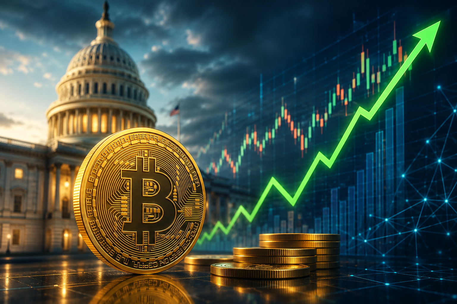 Noticias de criptomonedas: miércoles, 5 de agosto de 2026 — el bitcoin rebota a $64,000, el mercado espera desenlace sobre la ley CLARITY Act