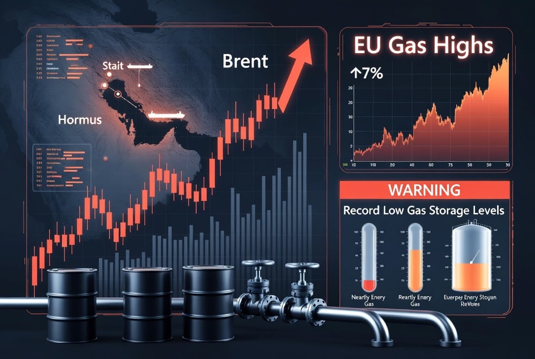Noticias del sector energético - Jueves, 30 de julio de 2026: la escalada en el estrecho de Ormuz impulsa el petróleo Brent, el gas en Europa en máximos con reservas récord bajas.