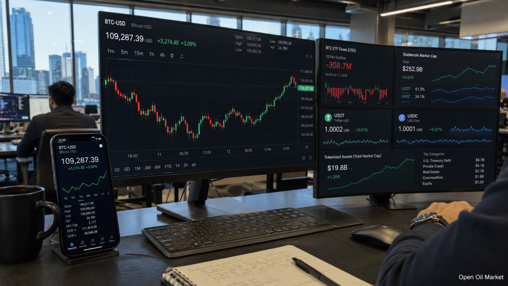 Noticias de criptomonedas 12 de junio de 2026: Bitcoin nuevamente en juego, salidas de ETF no rompen el mercado, y stablecoins cambian las reglas de la inversión.